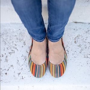 Tieks Vegan Sunset Stripe Ballet Flats